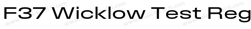 F37 Wicklow Test Reg字体转换